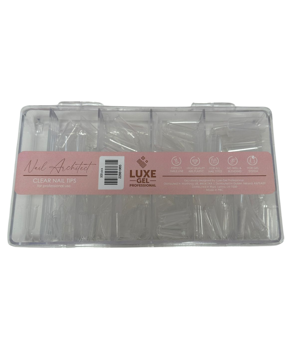 TAPERED SQUARE - NAIL TIPS - CLEAR